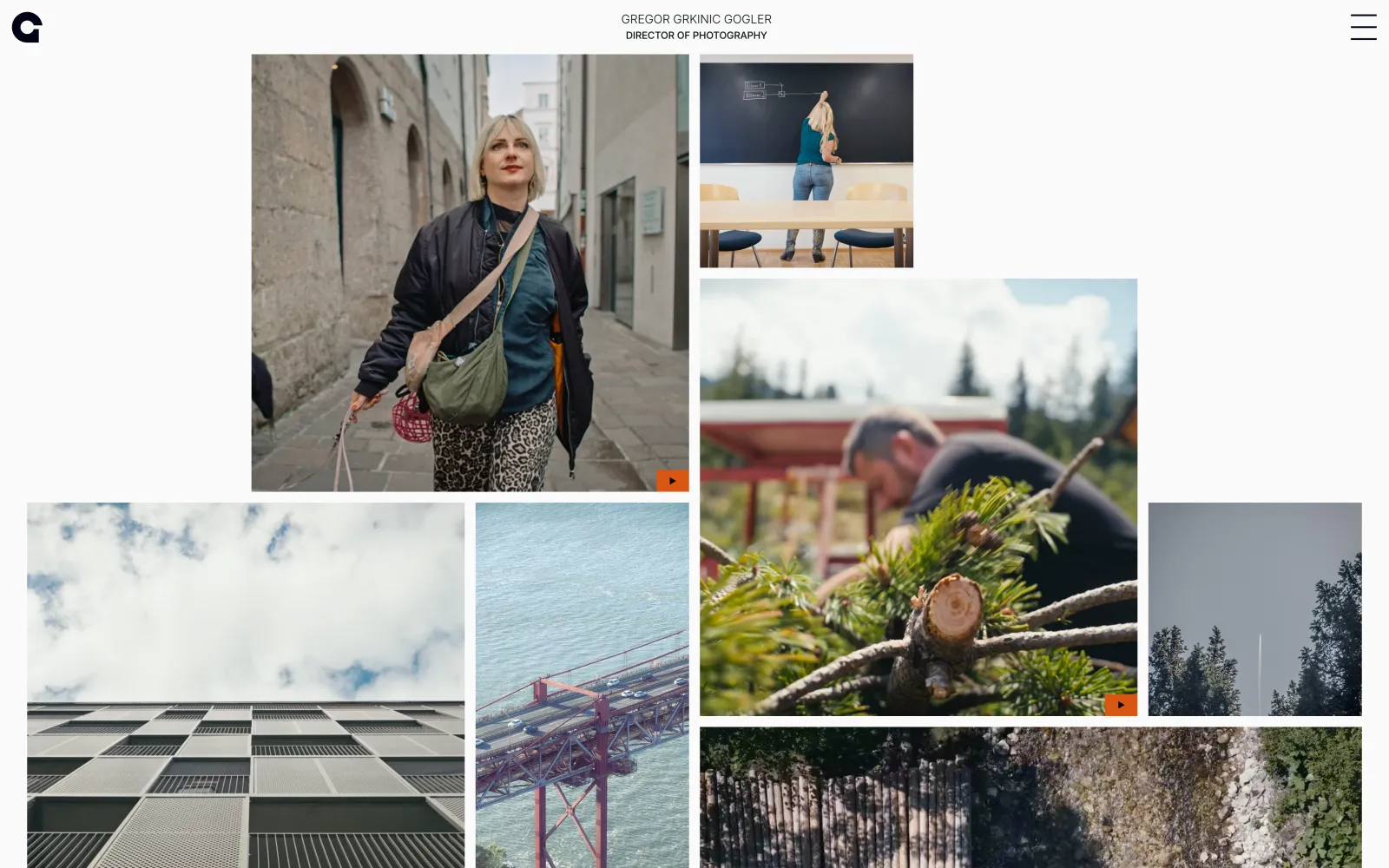 Website von Gregor Grkinic, Director of Photography