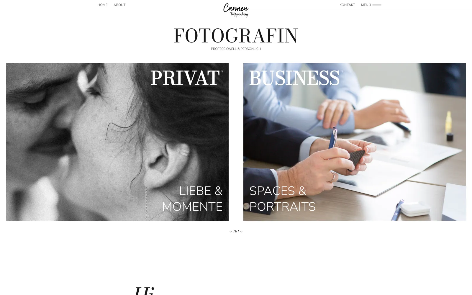 Website der Fotografin Carmen Trappenberg