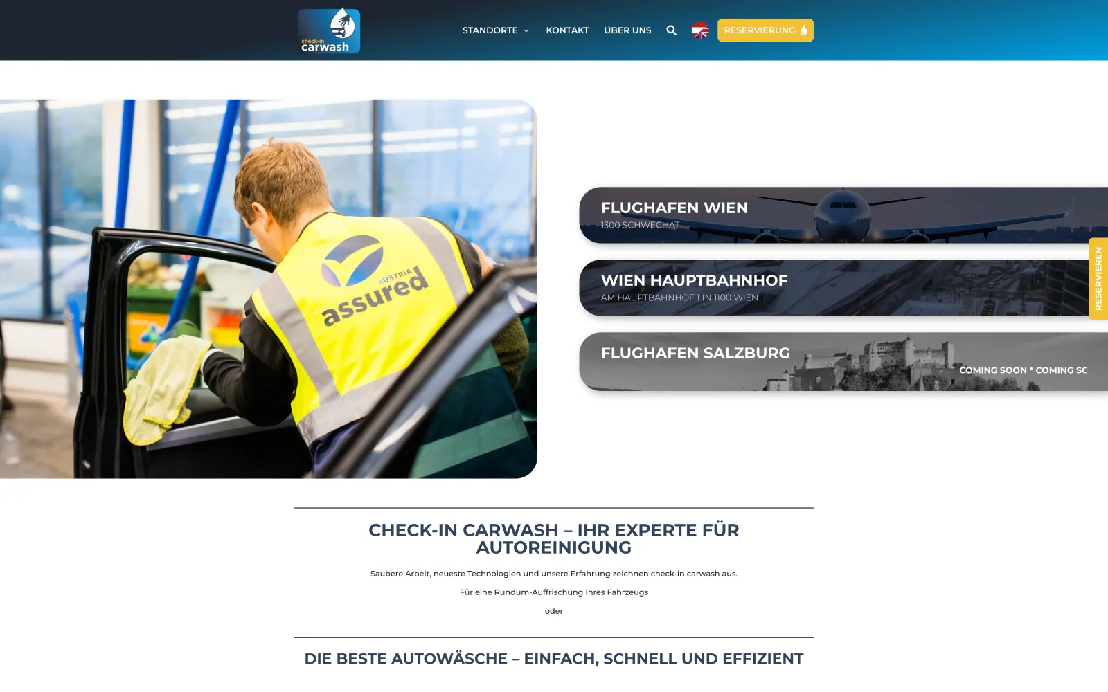 Website Check-in Carwash