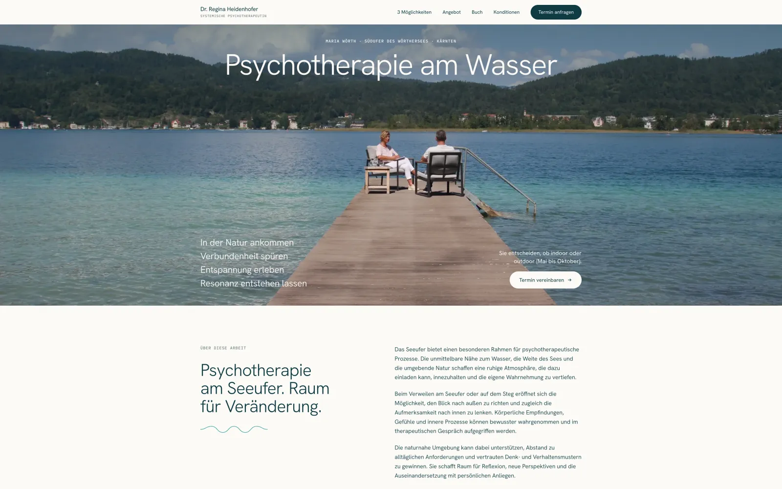 Website Psychotherapie am Wasser